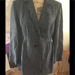 JJill lightweight black/white coat/blazer